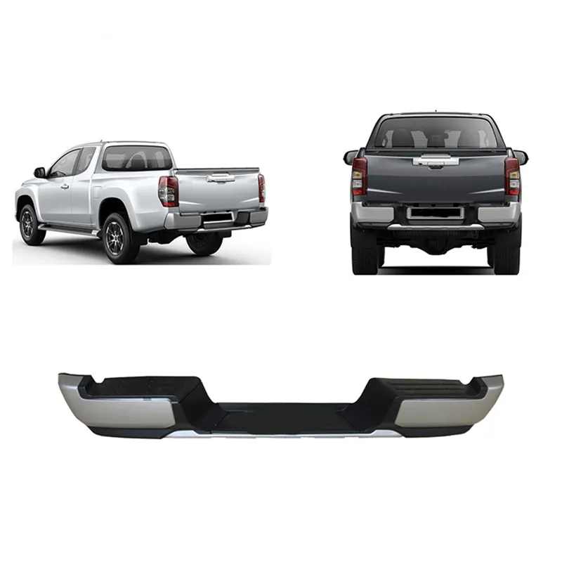 Protetor de Para-choque Traseiro de Plástico ABS Prata para Mitsubishi Triton L200 2019 2020 2021