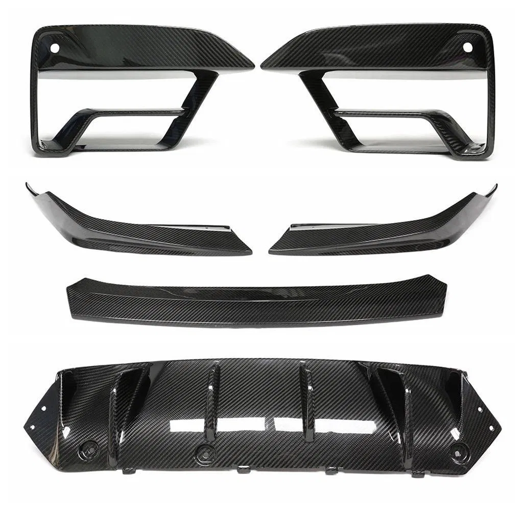 Kit de Carroceria em Fibra de Carbono Seco, Acessório para Para-choque Frontal, Cobertura de Duto de Ar, Lábio, Difusor Traseiro Estilo MP para BMW F90 M5 Lci 2021-2023 Kit de Carroceria
