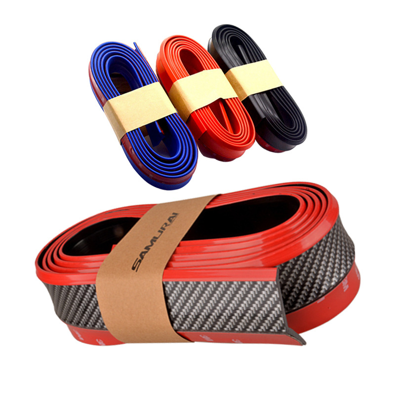 Kit de Protetor de Lábio para Para-choque Frontal de Carro 2.5m Protetor de Borracha Car Samurai para Todos os Carros