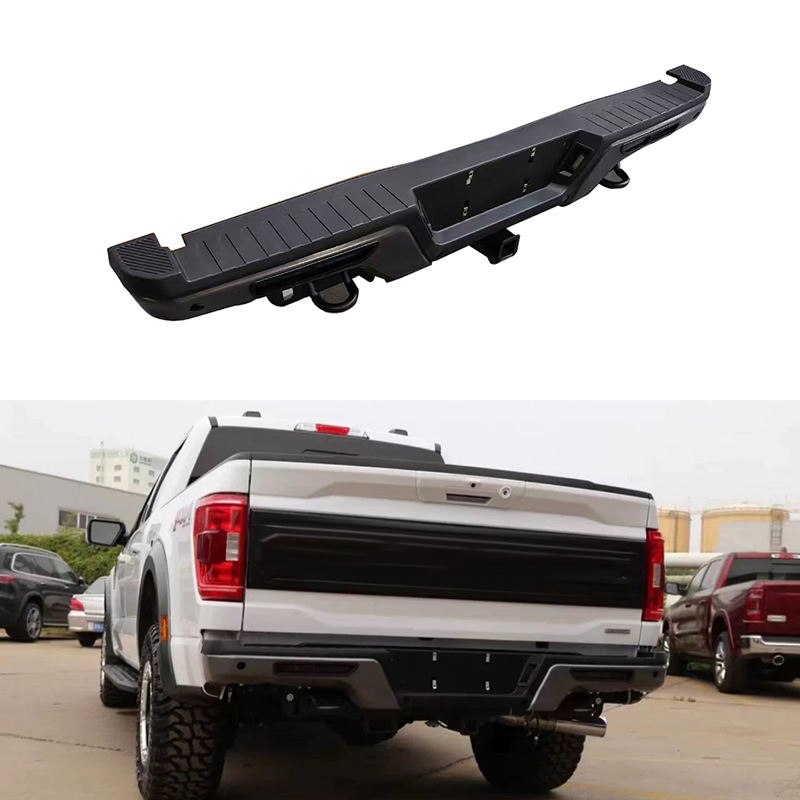 Bumper Traseiro de Aço para Off-Road com Abertura para Sensor e Gancho de Reboque para Ford F150