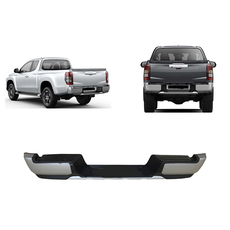 Dongsui 4X4 Protetor de Para-choque Traseiro de Plástico ABS Prata para Mitsubishi Triton L200 2019 2020 2021