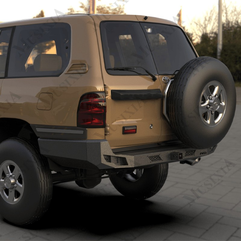 Bumper Traseiro de Aço para Off-Road 4X4 para Toyota Land Cruiser LC100