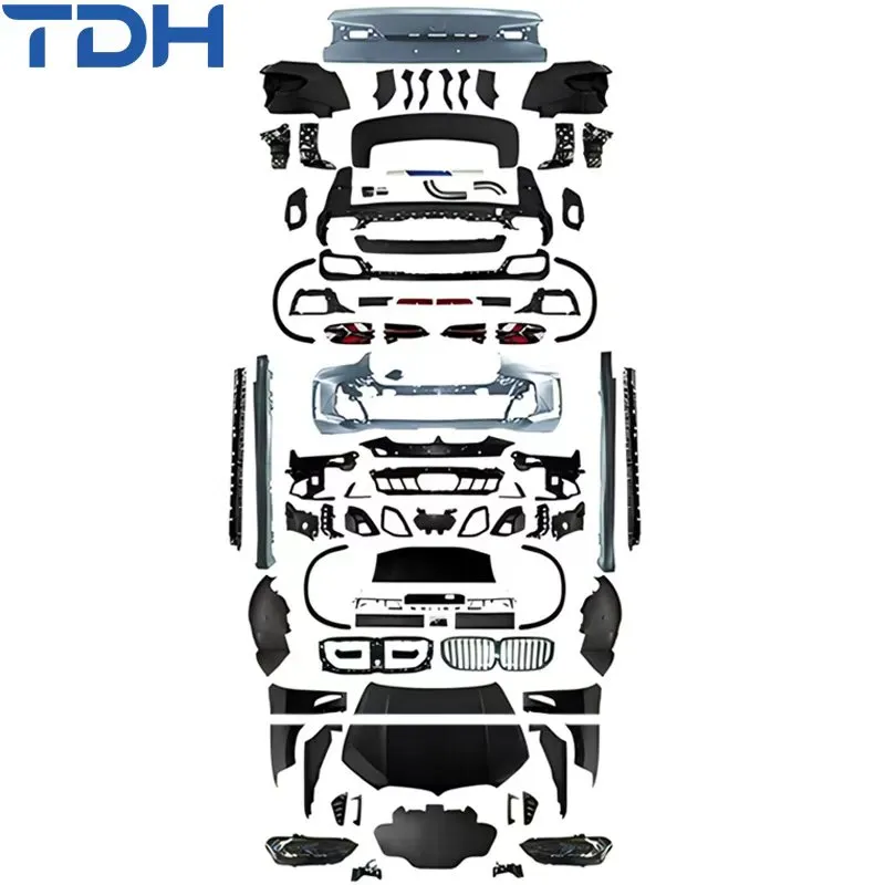 Peça de Carro Modificada Bumper de PP para 2014-2018 BMW X5 F15 Facelift para 2024 G05 Bumper M-Tech Lci com Capô de Alumínio
