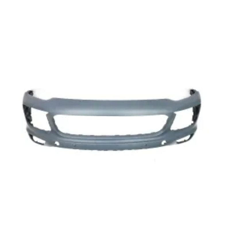 OEM 95850521706 Para-choque dianteiro de aço preto fosco resistente a impactos para off-road com placa de guincho para Porsche Cayenne