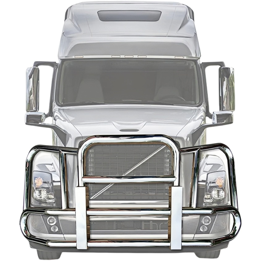 Peças de Carroceria de Caminhão Semi Pesado Americano 304 Grade de Proteção Frontal em Aço Inoxidável para Caminhão Grande para Vnl Cascadia