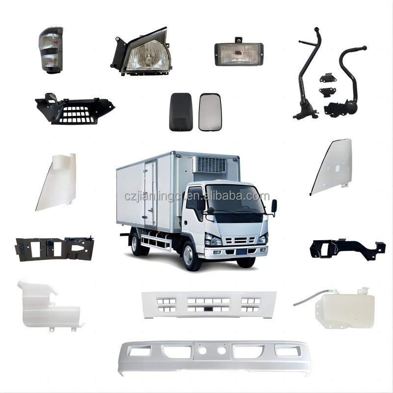 Luz de Cabeça Nkr, Luz de Canto, Lâmpadas de Neblina, Suporte Convexo de Pedal, Suporte de Canto do Espelho, Grade do Para-choque Frontal para Isuzu 600p Nkr Npr