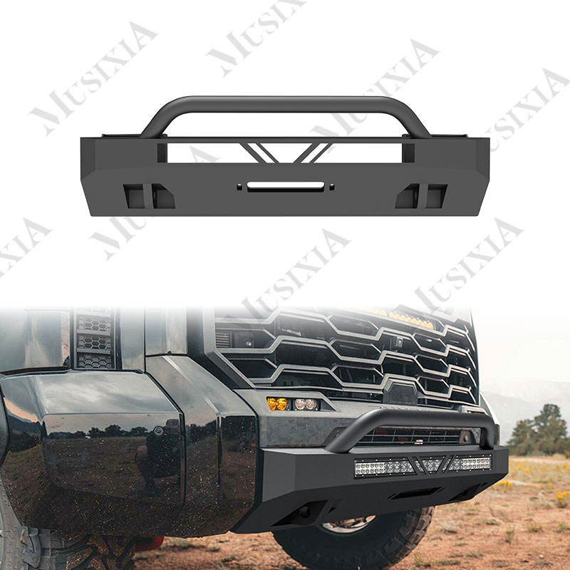 Bumper dianteiro de aço preto off-road para Toyota Tundra 22-24