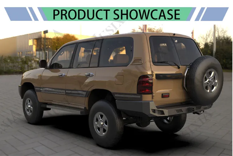 Bumper Traseiro de Aço para Off-Road 4X4 para Toyota Land Cruiser LC100