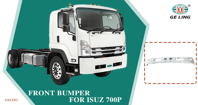 Peças de Carroceria de Caminhão Bumper Frontal Curto Branco para Isuzu 700p Npr Nkr Elf Nqr Nlr Nhr