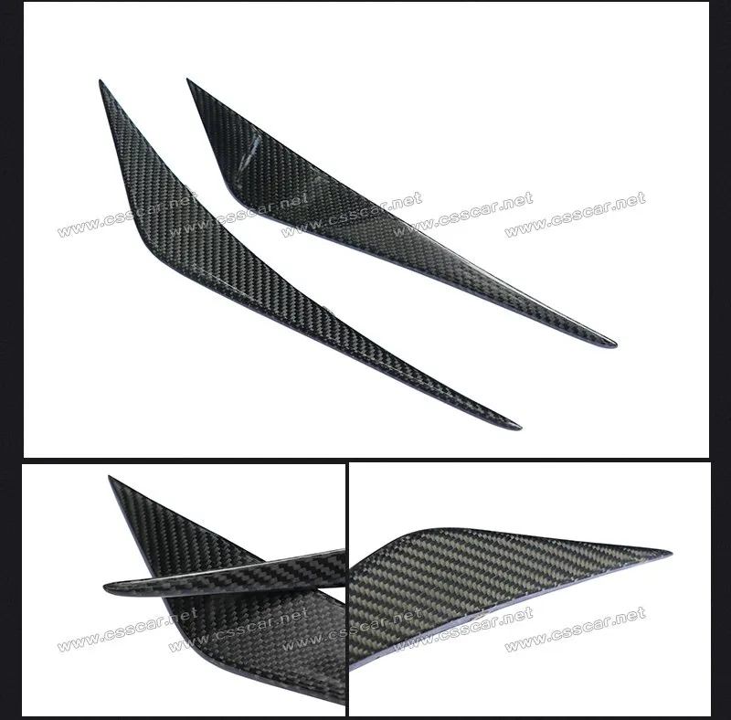 para Mclaren 720s Fibra de Carbono Real Tecido Canards de Para-choque Frontal
