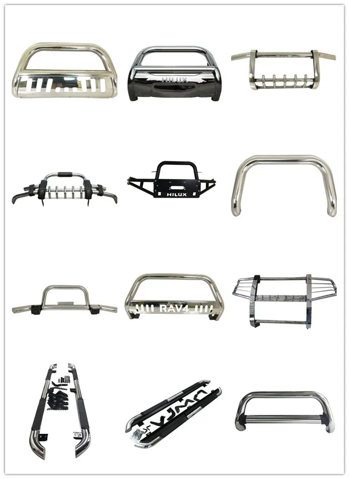 Acessórios de Carro em Aço Inoxidável para o Para-choque Dianteiro Barra de Proteção para Toyota Hilux Revo Rocco