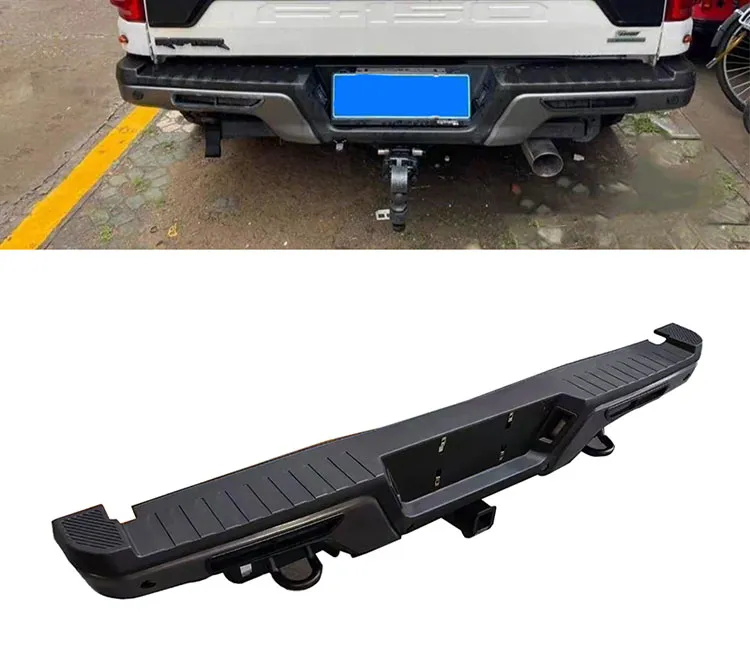 Bumper Traseiro de Aço para Off-Road com Abertura para Sensor e Gancho de Reboque para Ford F150