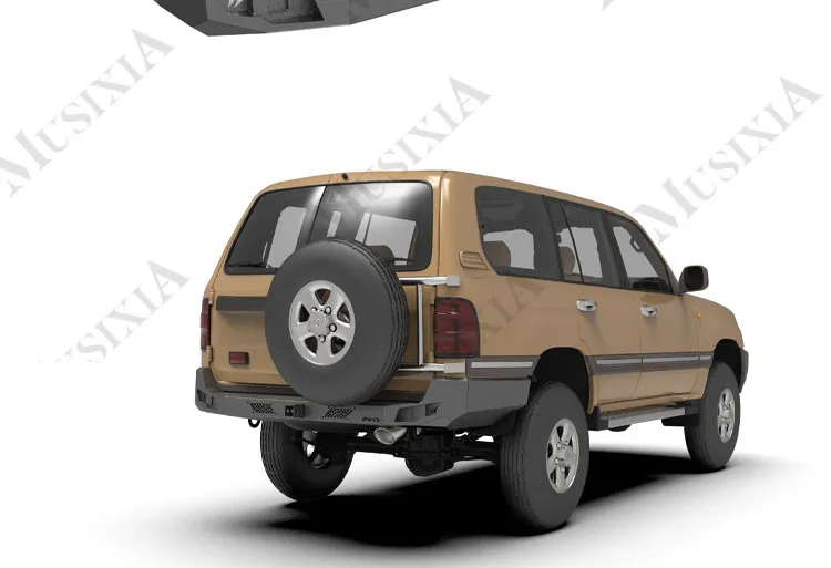 Bumper Traseiro de Aço para Off-Road 4X4 para Toyota Land Cruiser LC100