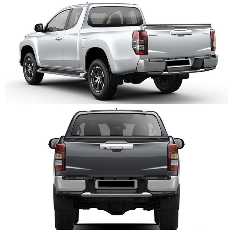 Dongsui 4X4 Protetor de Para-choque Traseiro de Plástico ABS Prata para Mitsubishi Triton L200 2019 2020 2021