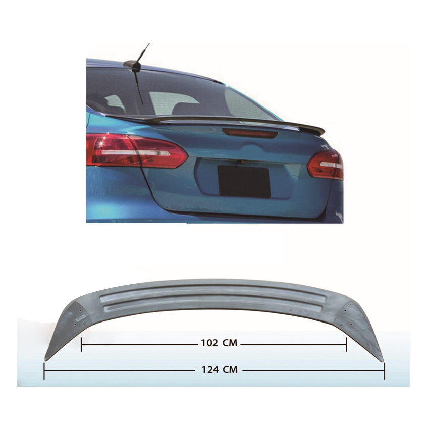 Spoiler de Teto Traseiro em Faixa de Material ABS para Parachoque Traseiro
