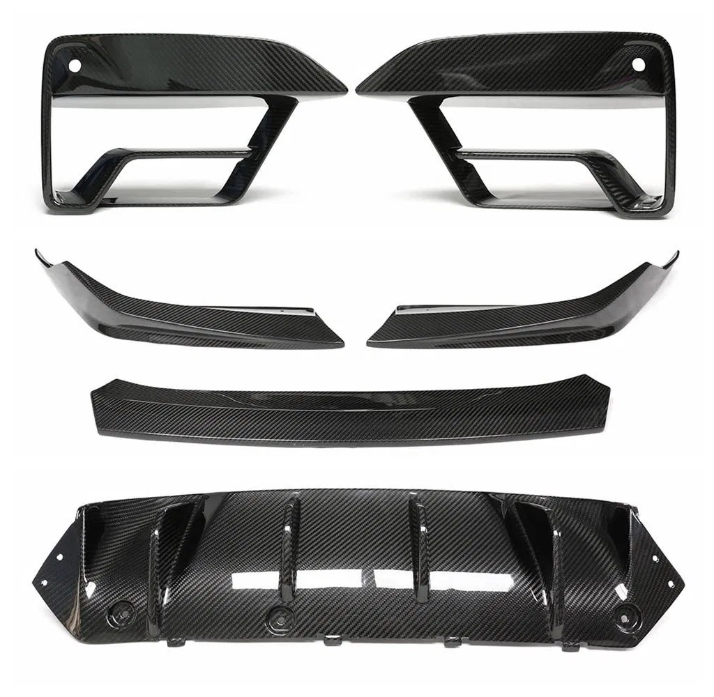 Kit de Carroceria em Fibra de Carbono Seco, Acessório para Para-choque Frontal, Cobertura de Duto de Ar, Lábio, Difusor Traseiro Estilo MP para BMW F90 M5 Lci 2021-2023 Kit de Carroceria