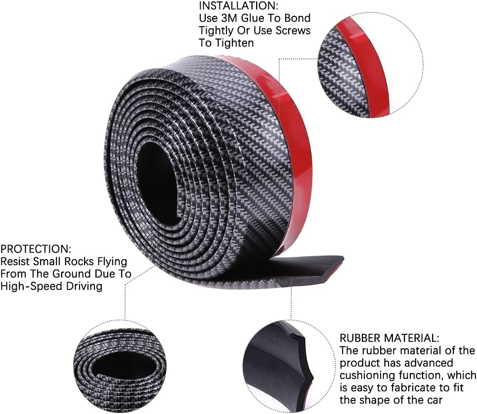 Kit Protetor Antirrisco para Difusor e Divisor de Parachoque Frontal de Carro