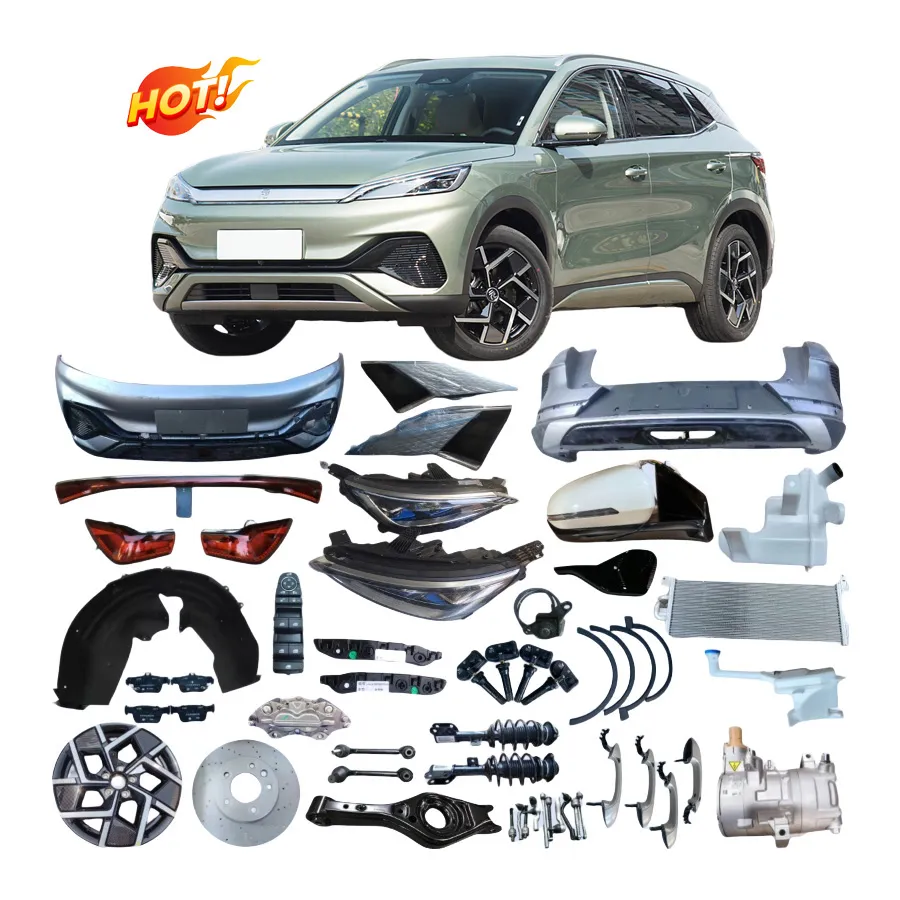 Conjunto de Para-choque Byd Atto 3 Carro Elétrico Para-choque Traseiro Acessórios Yuan Plus