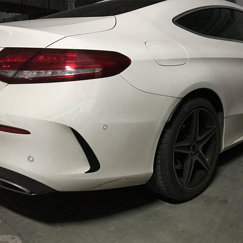 Bumper Traseiro Bandeira Amg para Mercedes Benz Classe C C205 2015-2021 Kit de Carro Acessórios para Carro