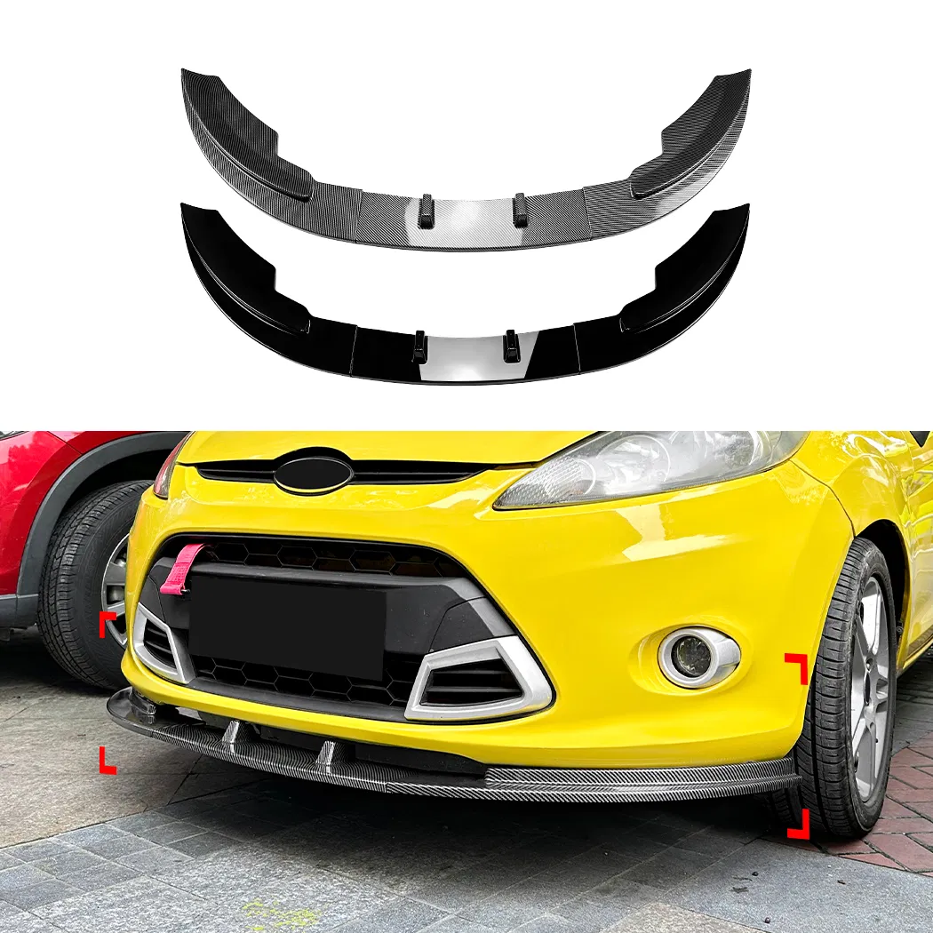 Spoiler de lábio dianteiro Carbon Black para Ford Fiesta Mk7 2008-2012 Acessórios para Carro