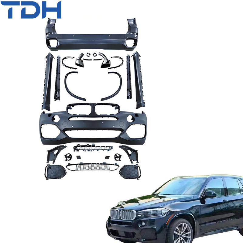 Venda Quente de Para-choque de Carro para 2013-2018 BMW X5 F15 Facelift para Para-choque Frontal M-Tech, Para-choque Traseiro com Saias Laterais