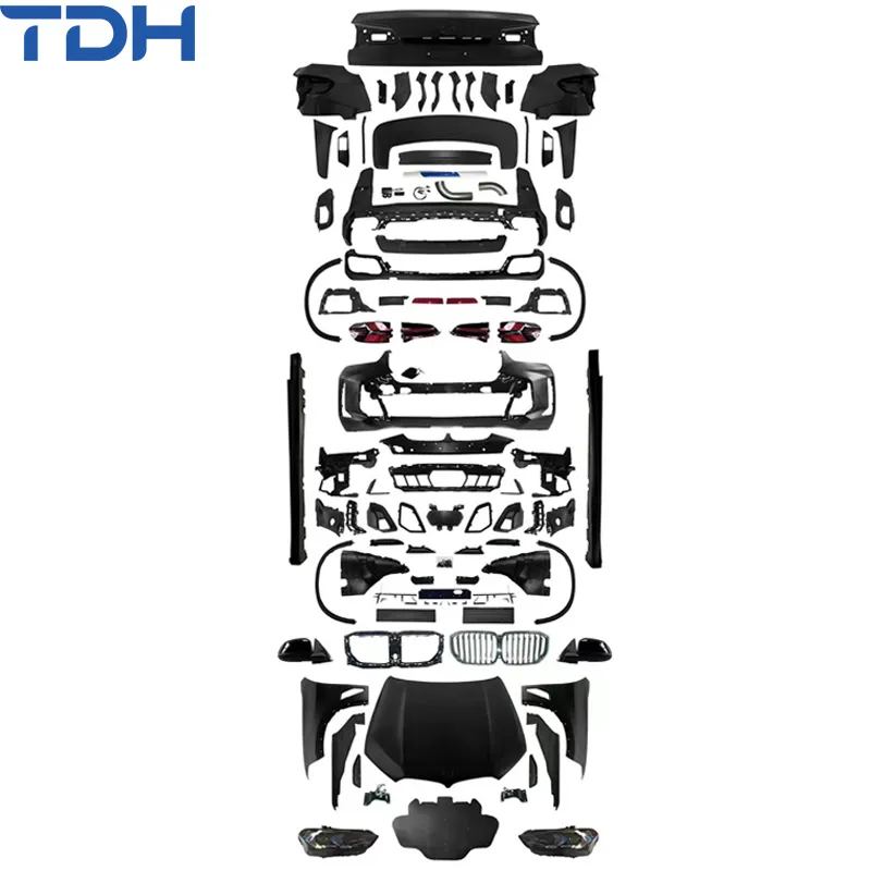 Peça de Carro Modificada Bumper de PP para 2014-2018 BMW X5 F15 Facelift para 2024 G05 Bumper M-Tech Lci com Capô de Alumínio