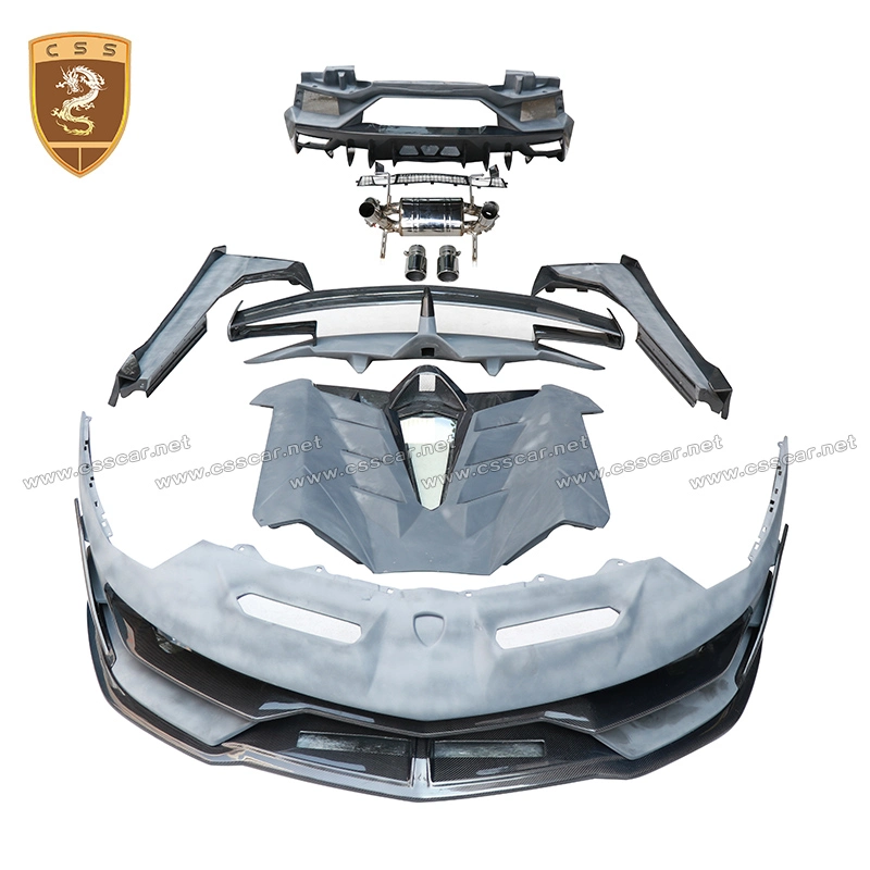 Para-choque Estilo Svj em Fibra de Carbono com Pontas de Escape Kit de Carro Completo para Lamborghini Aventador Cabriolet Lp700 Fornecimento