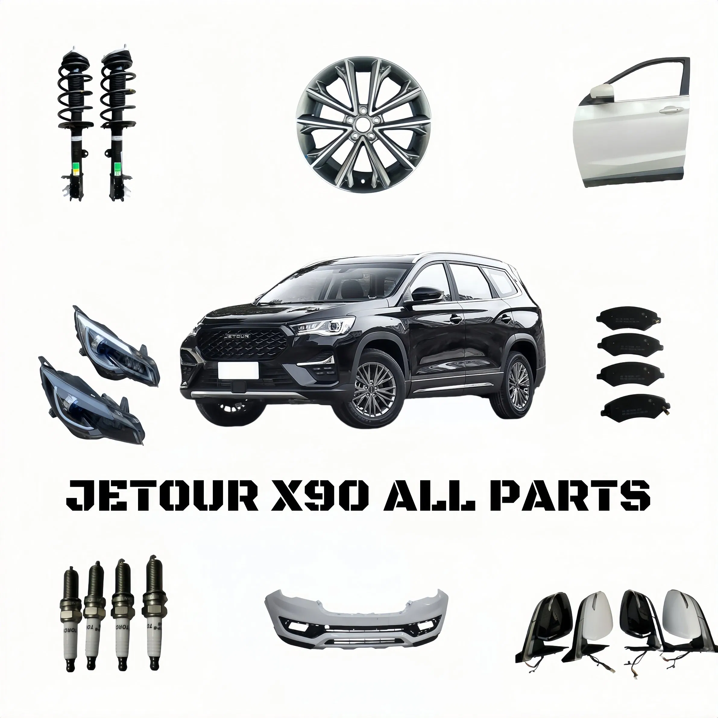 Barra de Proteção Frontal Off-Road Preta em Aço Manganês para Jetour Traveller T2 Fornecedor Atacadista de Peças de Carro Auto Bumper