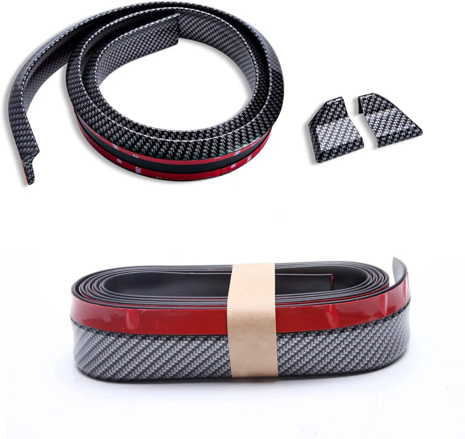 Protetor Universal de Borracha em Fibra de Carbono para Carro, Protetor de Para-choque Frontal