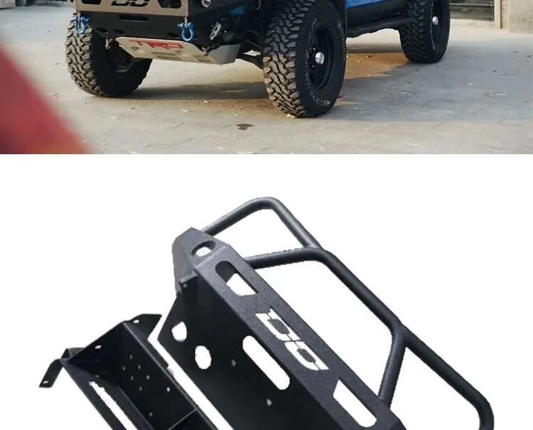 para-choque dianteiro de aço preto deluxe off-road anti-colisão para Toyota Fj Cruiser