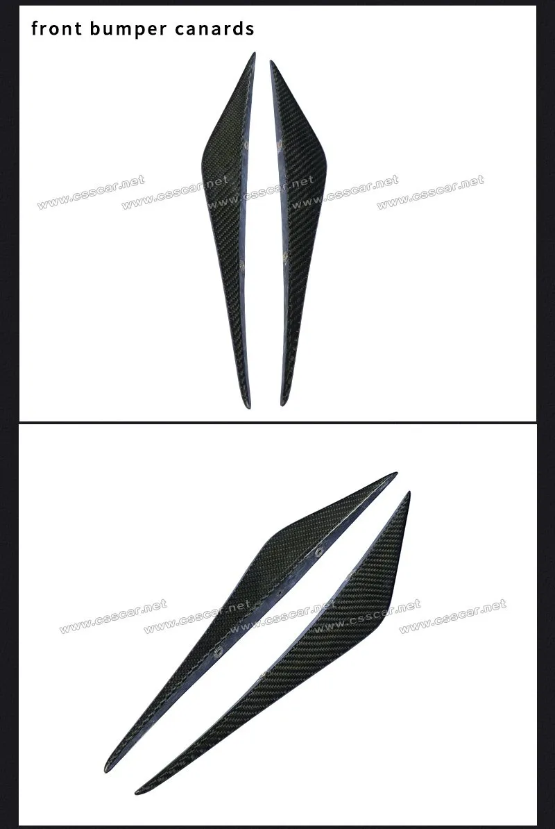 para Mclaren 720s Fibra de Carbono Real Tecido Canards de Para-choque Frontal