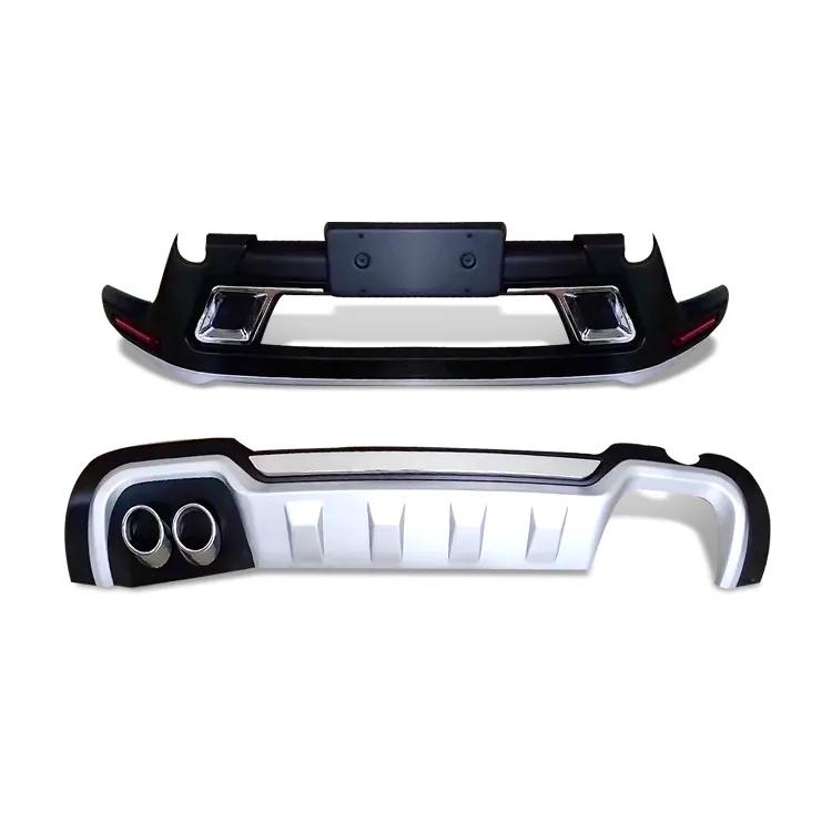 Para-choque Frontal Traseiro de Plástico Preto Prata para Mitsubishi Triton L200 2015-2021