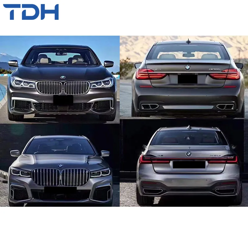 Peça de Carro Bumper de PP de Alta Qualidade para 2016-2018 BMW 7 Série G11 G12 Facelift para 2022 G12 Bumper M-Tech Lci com Capô de Alumínio