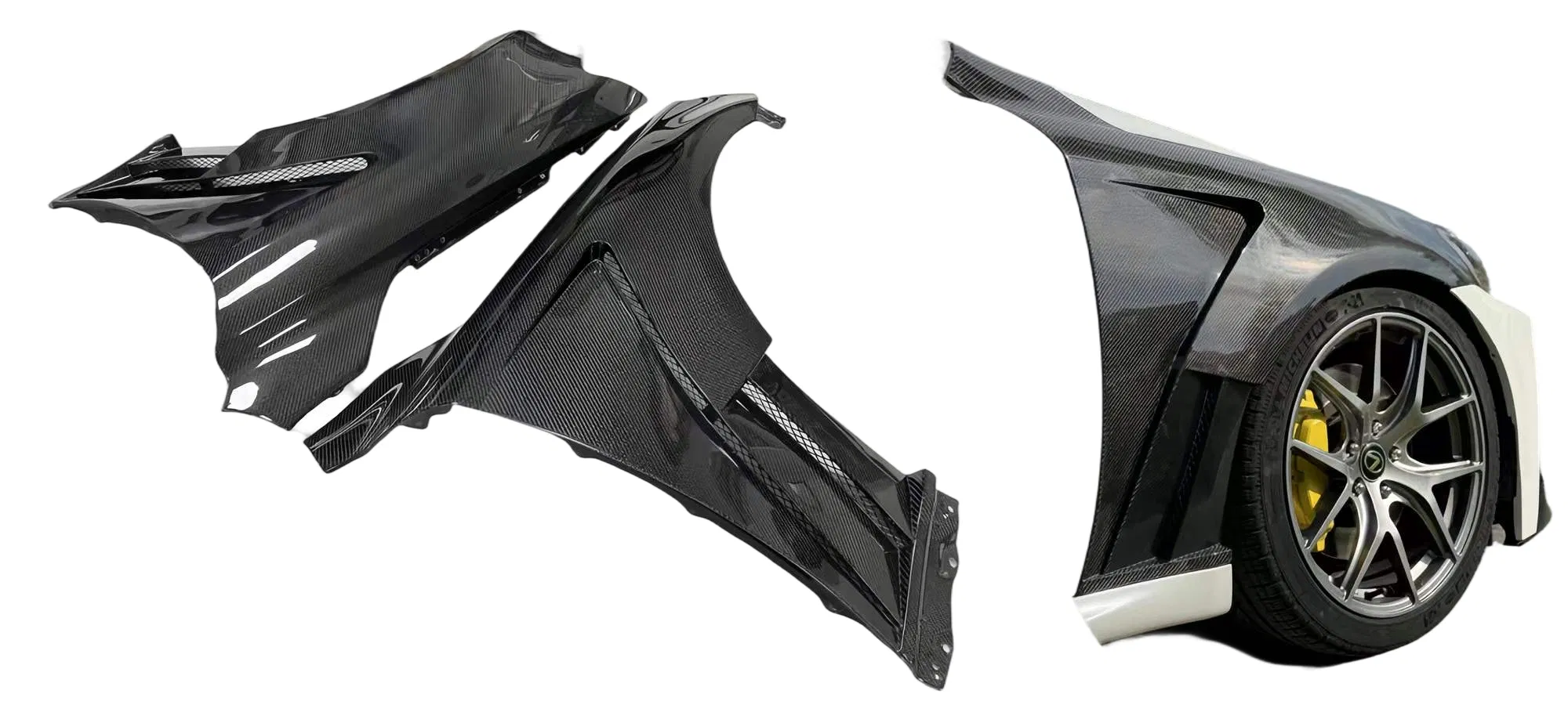 Capô de Fibra de Carbono para 2006-2012 Le Xus É Parachoque Dianteiro Spoiler Lábio Peças de Carro Scoop