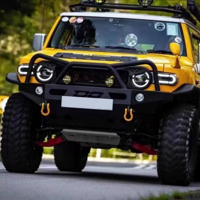 para-choque dianteiro de aço preto deluxe off-road anti-colisão para Toyota Fj Cruiser