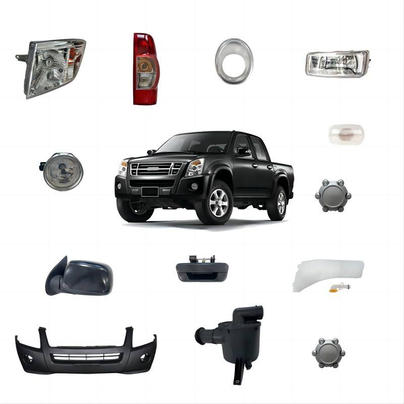 Acessórios Dmax Lanterna Traseira Luzes Dianteiras Faróis de Neblina Estojo Espelho da Porta Luz Lateral Para-choque Capa de Roda para Pickup Dmax D-Max 2006
