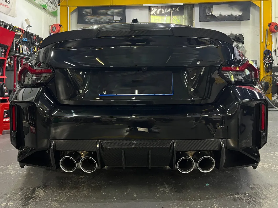 para BMW G87 M2 Alta Qualidade 100% Difusor de Para-choque Traseiro em Fibra de Carbono Seco Kits de Carro Spoiler