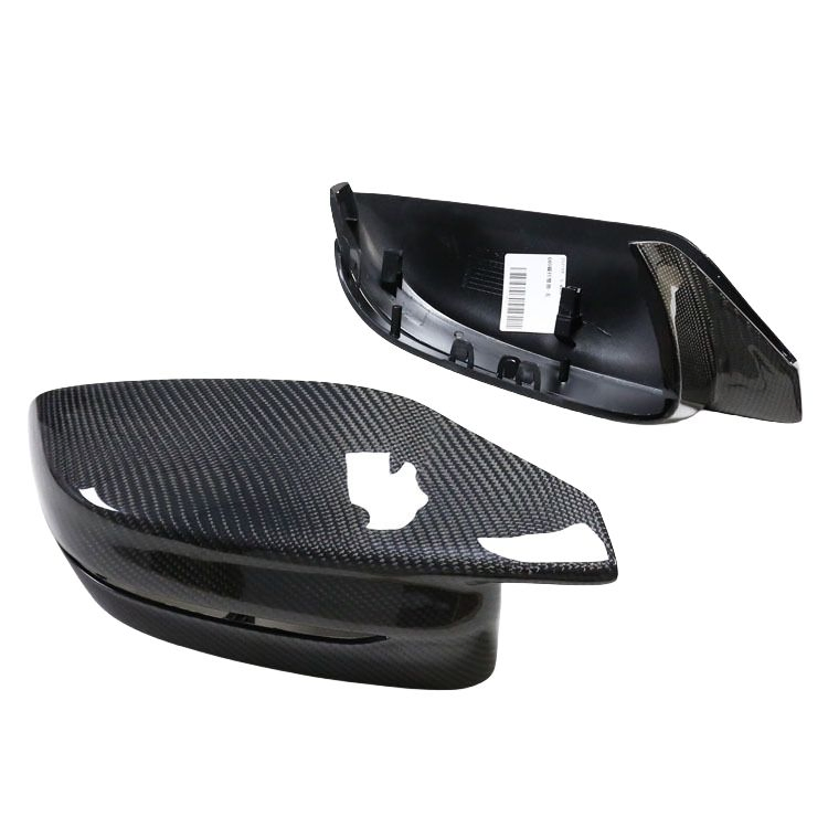 Adequado para BMW, capas de espelho em fibra de carbono, novas capas de espelho para para-choque