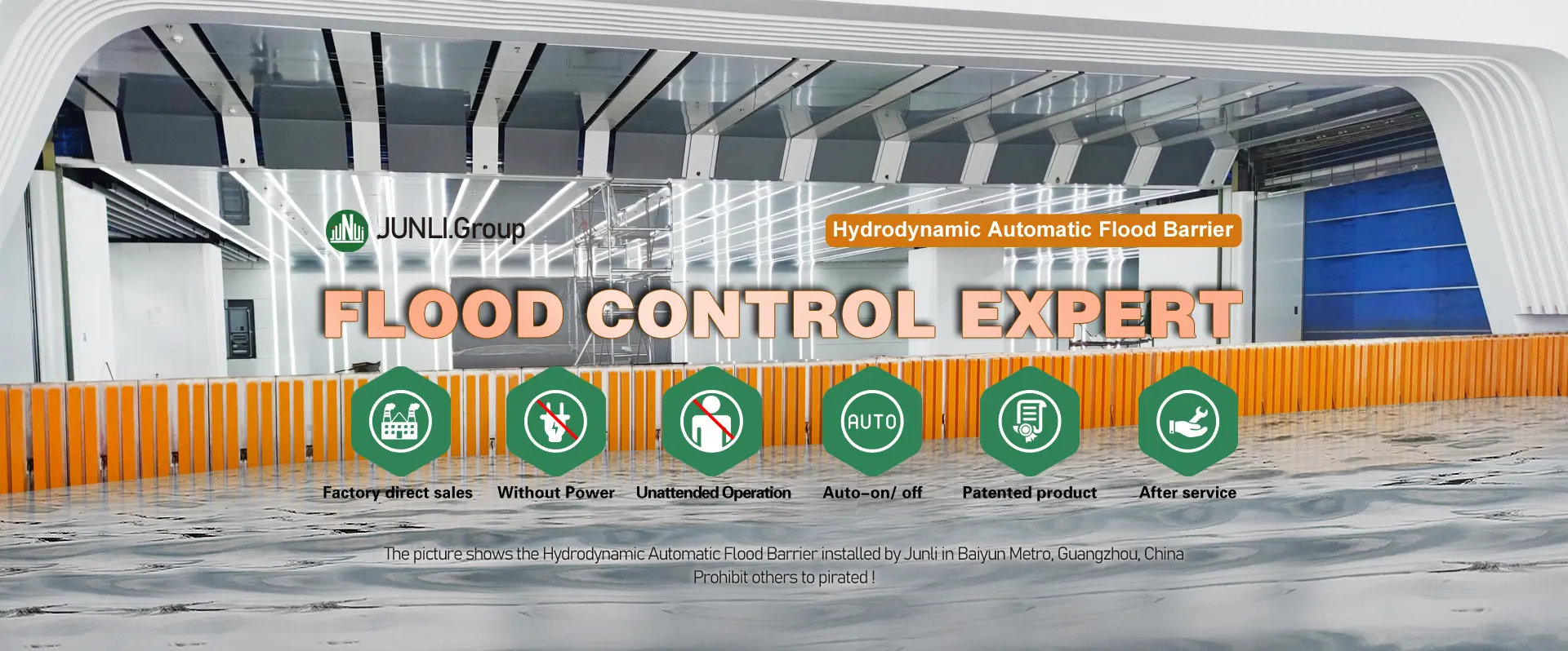 Junli automatic flood barrier garage