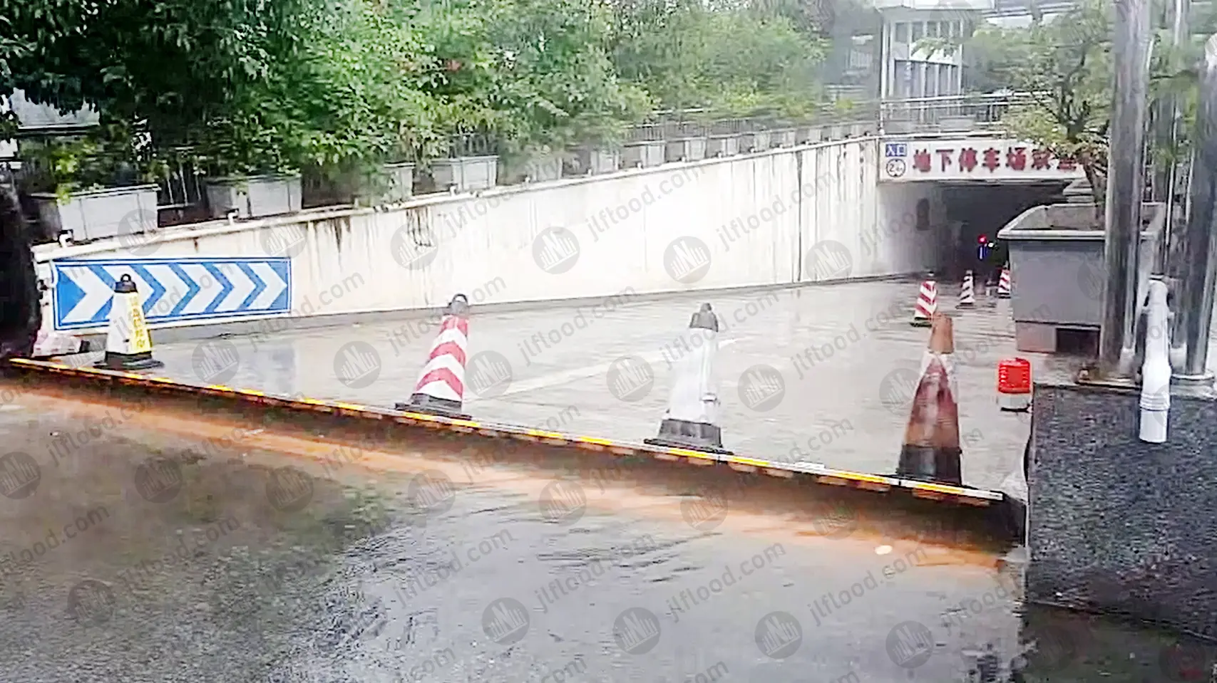Guilin South Railway Station entrance flood gate