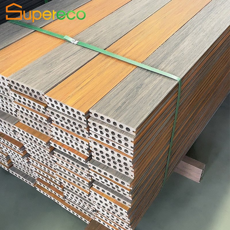 UV-Stable Exterior Solid Waterproof Wooden High Strength WPC Wood Plastic Composite Decking of Double Colors