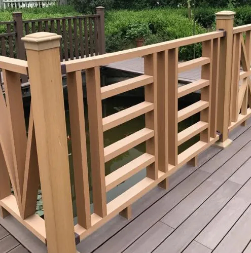 Outdoor Wood Plastic Composite Railing Hollow Exterior WPC Top Rial