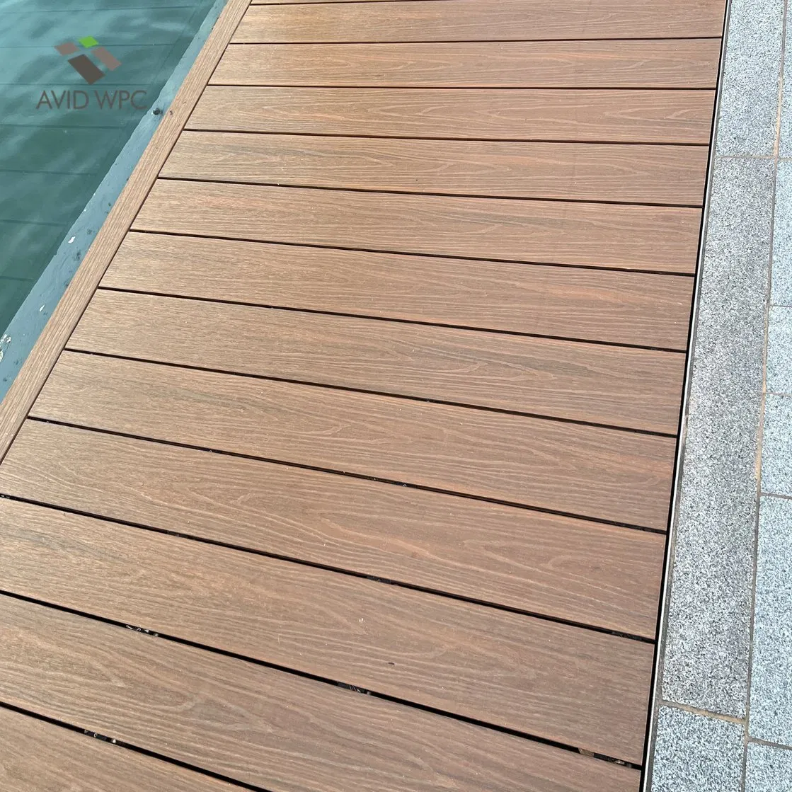 WPC 2ND Co-Extrusion Outdoor UV Resistant Wood Grain Anti Slip Decking Garden Patio Flooring