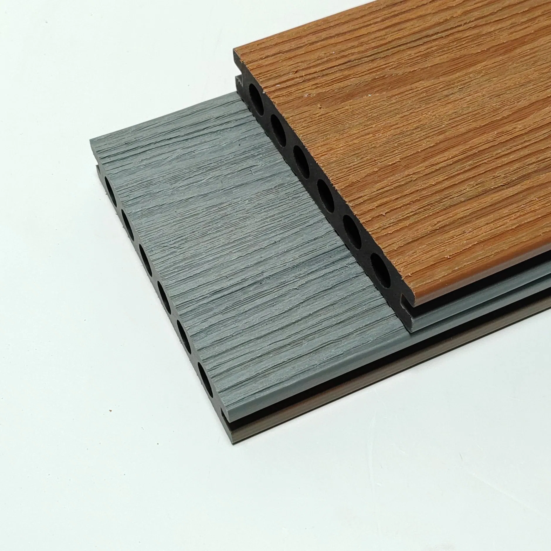 Top-Grade Hollow WPC Decking Fire-Rated Anti-Corrosion for Commercial Outdoor Flooring