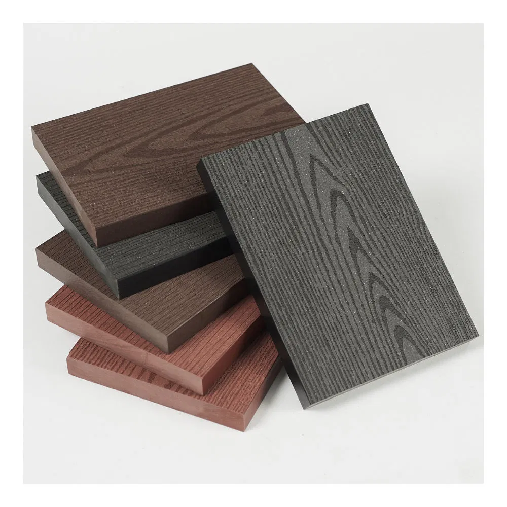 WPC Outdoor Decking 3D Wood Grain Stain Resistant Flooring Waterproof Fire Retardant Wood Plastic Composite Decking
