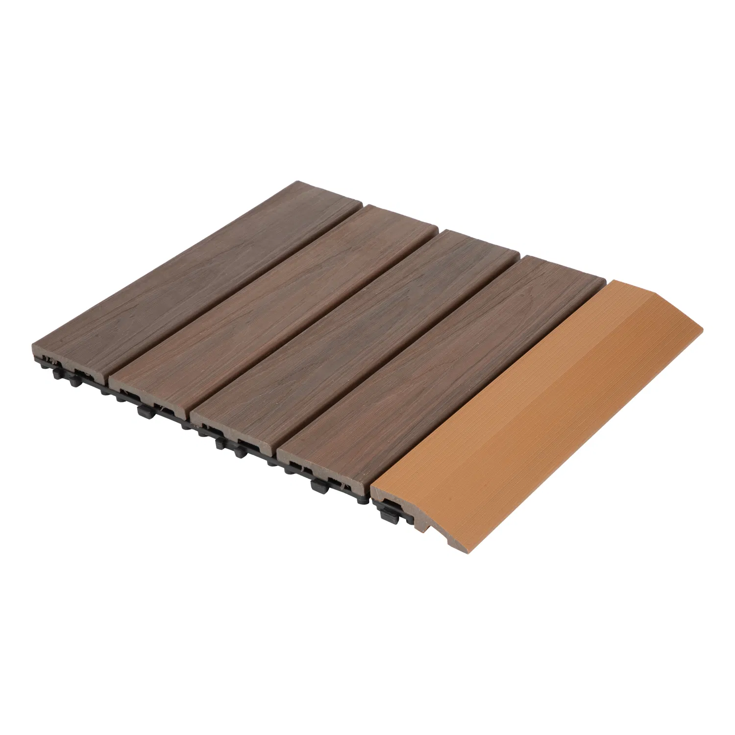 Factory Wholesale OEM ODM High Strength &amp; Low Expansion WPC Tiles Interlocking Outdoor Decking Tiles 300*300mm DIY Tiles for Garden Balcony