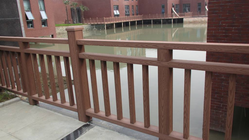 Wood Plastic Composite Balcony Railing for Decking Banister Outdoor Garden Home