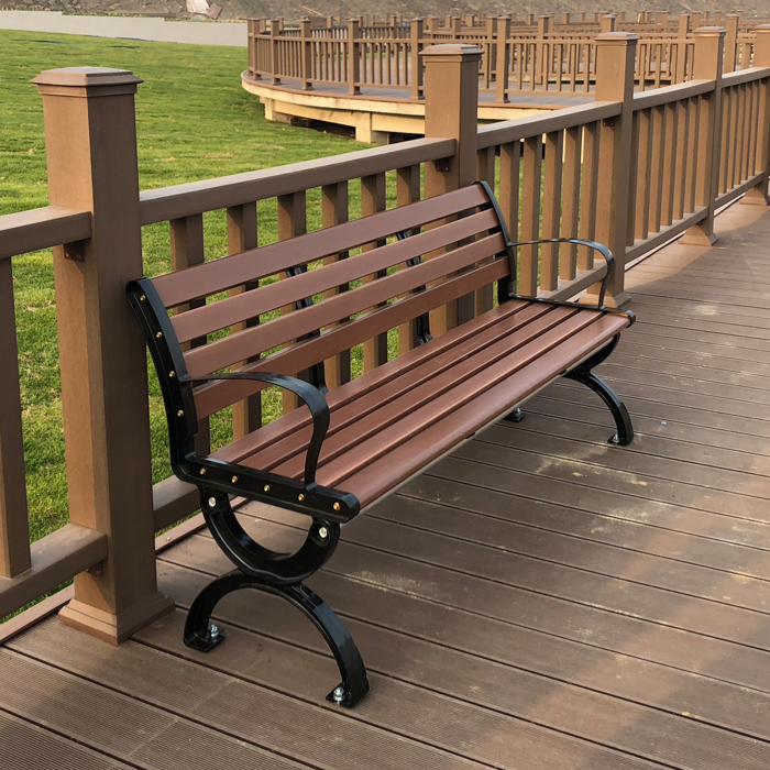 Low Maintenance Garden Balcony Terrace Aluminum Alloy Household Wood Plastic Composite WPC Railing