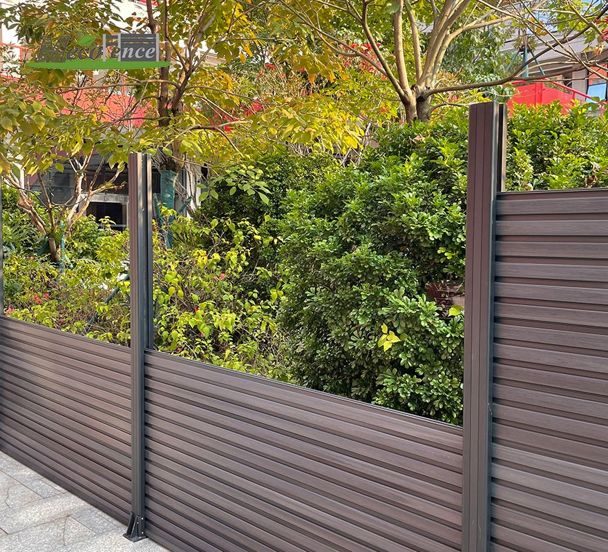 Hot Waterproof Aluminium WPC Fences Panel Wood Plastic Composite Garden Outdoor Fence