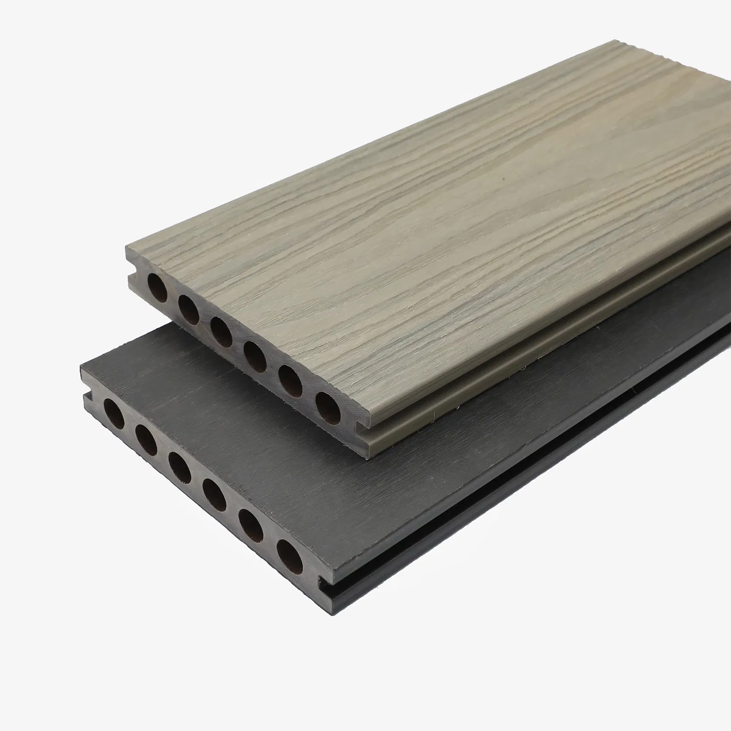 143X22.5mm Maple Walnut Teak Coffee Co-Extrusion 2rd Generation WPC Hollow Decking